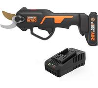 WORX Nitro WG330E Cesoie da giardino senza spazzola da 20V 25 mm - taglio senza sforzo grazie all'azionamento elettrico, batteria da 2 Ah e caricatore
