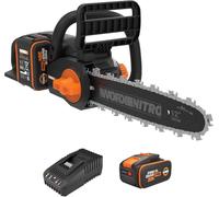 WORX WG350E Nitro Profi motosega a batteria 20 V - potente sega per legno - 10 m/s - lunghezza di taglio 30 cm - compatta e sicura - lubrificazione automatica - semplice tensione della catena - con