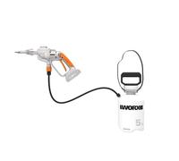 WORX - Spruzzatore Hydroshot senza fili 20 V - Disinfettante per superfici - Fornito con batteria, caricabatterie, lance lunga e corta, serbatoio 5L - WP651E