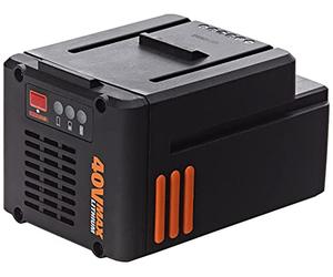 Worx WA3536 Batteria Agli Ioni di Litio, 40 V, Nero