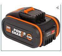 Worx WA3553 Power Share Batteria al Litio 4.0Ah 20V Nero Arancione