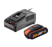 WORX WA3601 Kit 1 Carica Batteria Rapido + 1 Batteria Power Share 20V/2.0 Single
