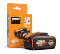 Worx WA3645 PowerShare Pro batteria da 20 V - 5,0 Ah agli ioni di litio ricaricabile, maggiore sicurezza e durata - con indicatore LED - innovativa tecnologia Heatshield - adatta per tutti i