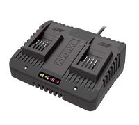 WORX WA3772 caricatore 20V doppio da 2Ah - 50W Caricatore doppio rapido 2A/5A