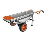 Worx WG050 Carriola Multifunzione a Due Ruote, Porta Sacchi, Porta Fusti, Trasporto Sassi, Trasporto Vasi, Capacità di Carico Max 136kg