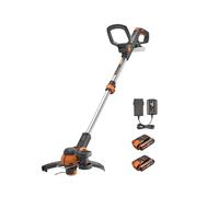 WORX WG163E 18V (20V MAX) Decespugliatore senza fili con alimentazione di comando e 2 batterie decespugliatore tagliabordi nero