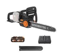 Elettrosega Nitro a batteria 40V WORX | WG385E | PowerShare | Include 2 batterie da 2 Ah e caricatore doppio | 40 cm di barra | lubrificazione automatica