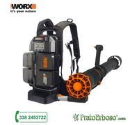 Worx WG572E - Soffiatore a zaino a batteria 80V - con batteria e caricatore