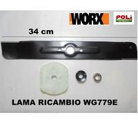 WORX WG779E RASAERBA TAGLIAERBA A BATTERIA KIT LAMA RICAMBIO ORIGINALE 34 CM