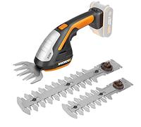 Worx WG801E.9 Forbici per Erba e Decespugliatore a Batteria 20V, con 3 Lame Intercambiabili, 36W - Solo Corpo Macchina