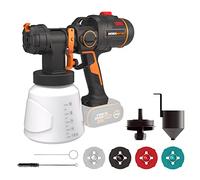 WORX WX020.9 - Spruzzatore per vernice HVLP senza fili, 18 V (20 V MAX), (solo utensile, batteria e caricabatterie venduti separatamente), colore nero