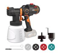WORX WX020.9 - Spruzzatore per vernice HVLP senza fili, 18 V (20 V MAX), (solo utensile, batteria e caricabatterie venduti separatamente), colore nero