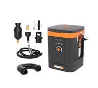 WORX WX098.9 Compressore a batteria 20 V, pompa multifunzione ad alta pressione e alto volume, display digitale, luce LED, max 10,3 bar/150 PSI, senza batteria e caricabatterie