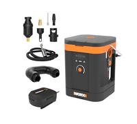 WORX WX098 Compressore a batteria 20 V, pompa multifunzione ad alta pressione e alto volume, display digitale, luce LED, max 10,3 bar/150 PSI, batteria 2 Ah e caricabatterie inclusi