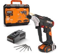 WORX WX177 NITRO - Trapano avvitatore a batteria Switchdriver 2.0 20 V, potente motore brushless fino a 50 Nm, cambio rapido tra 2 bit, controllo preciso della coppia, batterie e caricabatterie