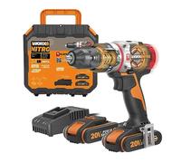 Worx WX354 Trapano avvitatore tassellatore brushless Slammer 60nm-20V con 2 batterie da 2.0Ah