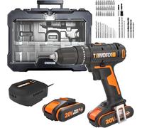 WORX WX370.2 Trapano avvitatore a percussione, 2 batterie e caricabatterie