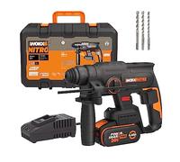 WORX Nitro WX381 - Martello pneumatico senza spazzole da 20 V, per forare, trapano a percussione e scalpello, 2 Joule, con batteria e caricatore