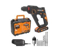 WORX WX391 Martello perforatore,6400 bpm, con batteria e caricabatterie