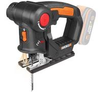 Worx WX550.9 Seghetto Alternativo Combinato a Batteria 20V, Testa Girevole, 3.000 giri/min, Power Share Dispositivo di Base - Solo Corpo Macchina