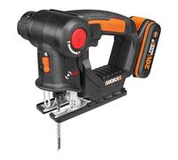 Worx WX550 Seghetto alternativo combinato a batteria 20V,con testa girevole, passa da alternativo a gattuccio in attimo e senza attrezzi