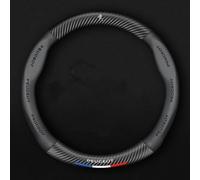 woshisanni Coprivolante Auto in Pelle per Peugeot 307 CC Coupe Cabrio 2003-2008, Copri Volante Copristerzo Traspirante e Antiscivolo Copertura Volante Accessori Auto Interno,O