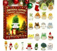 WOSHISHENXIAN Calendario dell'Avvento con supporto emotivo 2026-24 giorni, strumenti per la salute mentale e carte di affermazione per adulti e adolescenti, display da tavolo per la cura quotidiana di