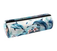 WOSHJIUK Astuccio,astuccio estetico,corallo sottomarino sirena delfino,astuccio per penne