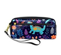 WOSHJIUK Astuccio,astuccio estetico,dinosauro del fumetto fiore colorato,astuccio per penne