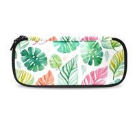 WOSHJIUK Astuccio,astuccio estetico,Foglie di palme verdi tropicali,astuccio per penne