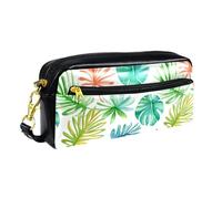 WOSHJIUK Astuccio,astuccio estetico,Foglie di palme verdi tropicali,astuccio per penne