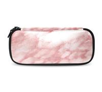 WOSHJIUK Astuccio,astuccio estetico,Trama di marmo rosa bianco,astuccio per penne