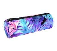 WOSHJIUK Astuccio estetico,astuccio,Albero dell'acquerello di foglie tropicali,astuccio piccolo