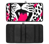WOSHJIUK Astuccio estetico,astuccio,Bacio di leopardo astratto contemporaneo,astuccio piccolo