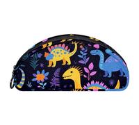 WOSHJIUK Astuccio estetico,astuccio,dinosauro del fumetto fiore colorato,astuccio piccolo