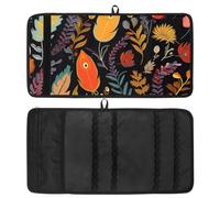 WOSHJIUK Astuccio estetico,astuccio,Fiore Foglia Piuma Vintage,astuccio piccolo