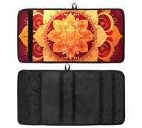 WOSHJIUK Astuccio estetico,astuccio,Mandala etnico del fiore dell'annata,astuccio piccolo