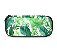 WOSHJIUK Astuccio estetico,astuccio,Modello di foglie tropicali hawaii,astuccio piccolo