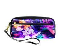 WOSHJIUK Astuccio estetico,astuccio per matite,Albero dell'acquerello di foglie tropicali,astuccio piccolo
