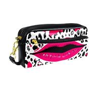 WOSHJIUK Astuccio estetico,astuccio per matite,Bacio di leopardo astratto contemporaneo,astuccio piccolo