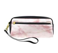 WOSHJIUK Astuccio estetico,astuccio per matite,Trama di marmo rosa bianco,astuccio piccolo