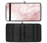 WOSHJIUK Astuccio estetico,astuccio,Trama di marmo rosa bianco,astuccio piccolo