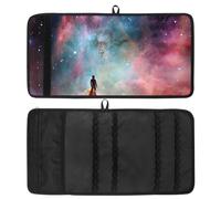 WOSHJIUK Astuccio estetico,astuccio,Universo dello spazio della nebulosa colorata,astuccio piccolo
