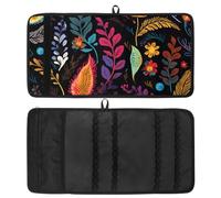 WOSHJIUK Astuccio per matite,astucci per matite,Fiore Foglia Piuma Vintage,astuccio per penne
