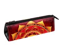 WOSHJIUK Astuccio per matite,astucci per matite,Mandala etnico del fiore dell'annata,astuccio per penne
