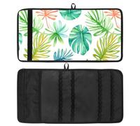 WOSHJIUK Astuccio per matite,astuccio piccolo,Foglie di palme verdi tropicali,astuccio per penne