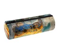 WOSHJIUK Astuccio per matite,astuccio piccolo,Porta Tramonto Campo Di Fiori,astuccio per penne