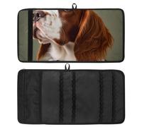 WOSHJIUK Astuccio per matite,astuccio piccolo,Simpatico cane cavalier king charles spaniel,astuccio per penne