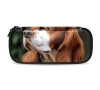 WOSHJIUK Astuccio per matite,astuccio piccolo,Simpatico cane cavalier king charles spaniel,astuccio per penne