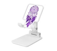 Woshuwo Acchiappasogni a forma di cartone animato viola argento pieghevole supporto per telefono cellulare ad angolo regolabile altezza desktop portatile culla per cellulare compatibile con tutti gli